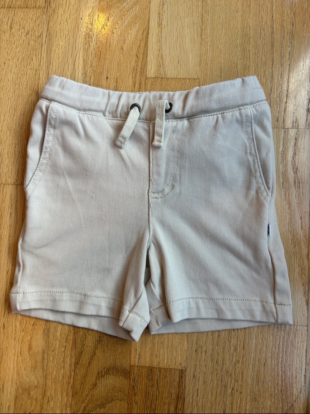 Little Sleepies Light Khaki Toddler Knit Drawstring Shorts
